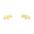 14K Yellow Gold Sm Elephant Post Earring