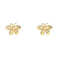 14K Yellow Gold Sm Butter Fly Post Earring