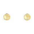 14K Yellow Gold Sm Eastern Lucky Post Earring
