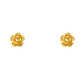 14K Yellow Gold Sm Flower Post Earring