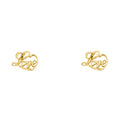 14K Yellow Gold Sm Love Post Earring