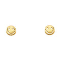 14K Yellow Gold Sm Smile Post Earring