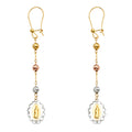 14K Yellow White Rose Gold Guadalupe Hanging Earring