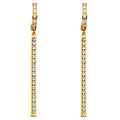 14K Yellow Gold CZ Dangle Huggies