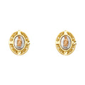 14K Yellow White Rose Gold Guadalupe Post Earring