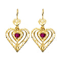 14K Yellow Gold CZ Chandelier Earring