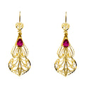 14K Yellow Gold CZ Chandelier Earring