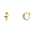 14K Yellow White Rose Gold Fancy CZ Earring