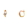 14K Yellow White Rose Gold Fancy CZ Earring