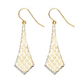 14K Two Tone Gold Fancy Dangling Earring