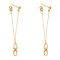 14K Yellow Gold Infinity Hanging Earring