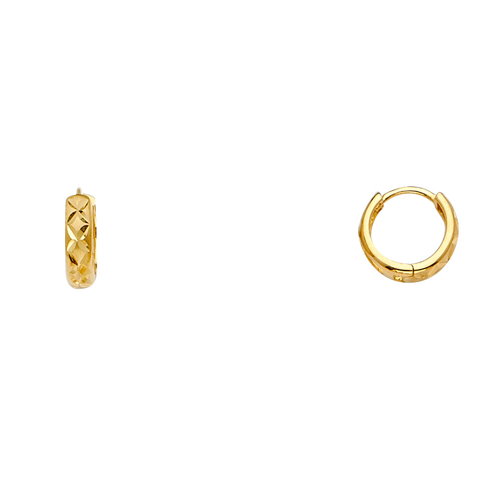 14K Yellow Gold Baby Huggies Earring
