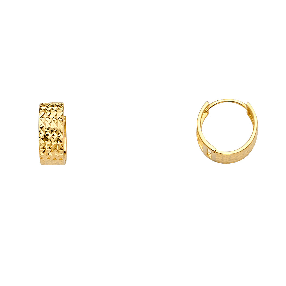 14K Yellow Gold Huggies Earring