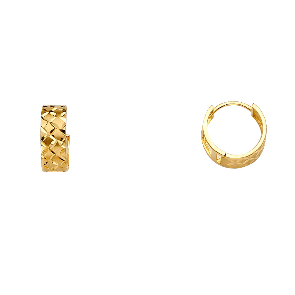 14K Yellow Gold Huggies Earring