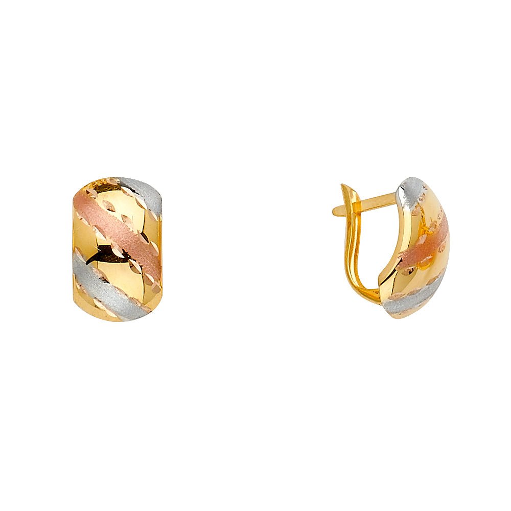 14K Half Huggies Earring
