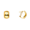 14K Yellow Gold Half Huggies Earring