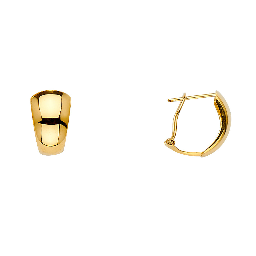14K Yellow Gold Half Huggies Earring