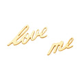 14K Yellow Gold Love-Me Earring W/Push Back
