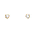 14K Yellow Gold CZ Earring / Set