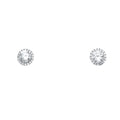 14K White Gold CZ Earring / Set