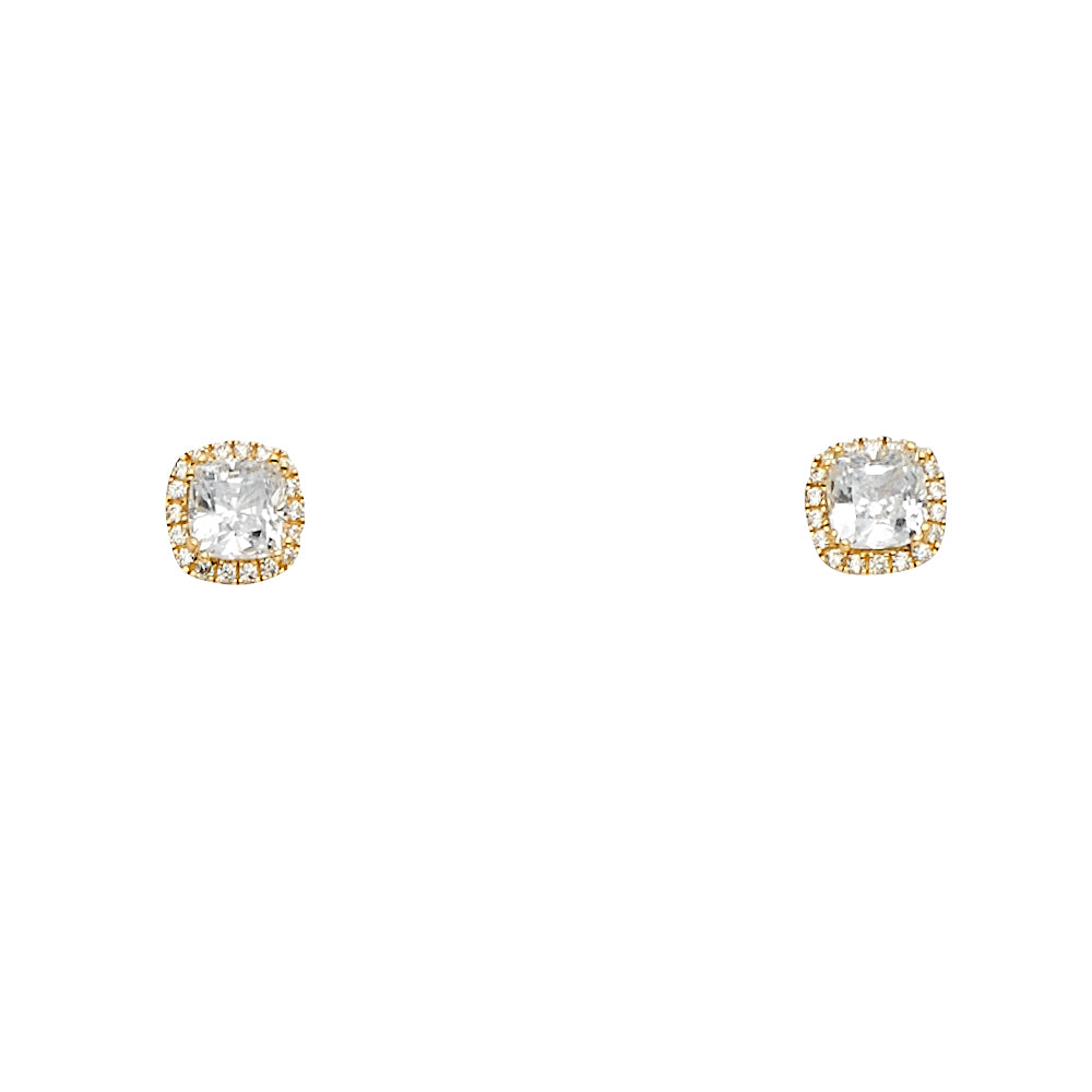 14K Yellow Gold CZ Earring / Set