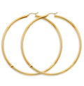 14K Yellow Gold 3 mm Plain Hoop Earring