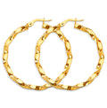 14K Yellow Gold 2.8 mm Twisted Hoop Earring