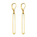 14K Yellow Gold Paperclip Earring (W/ Leverback)