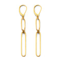 14K Yellow Gold Paperclip Earring (W/ Leverback)