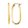 14K Yellow Gold U Shape Hoop Earring
