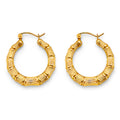 14K Yellow Gold Hollow Hoop Earring