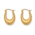 14K Yellow Gold Hollow Hoop Earring