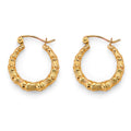 14K Yellow Gold Hollow Hoop Earring