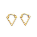 14K Yellow Gold Triangle Shape Hoop Earring