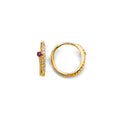14K Yellow Gold CZ Huggies
