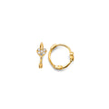 14K Yellow Gold CZ Huggies