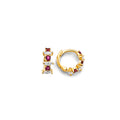 14K Yellow Gold CZ Huggies