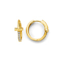 14K Yellow Gold CZ Huggies