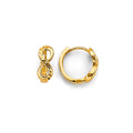 14K Yellow Gold Infinity Huggies