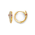 14K Yellow Gold CZ Snake Huggies