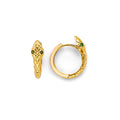 14K Yellow Gold CZ Snake Huggies