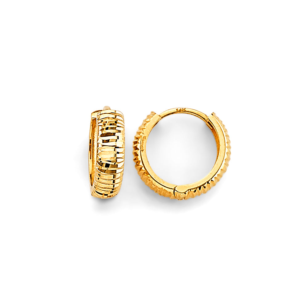 14K Yellow Gold Huggies Earrings