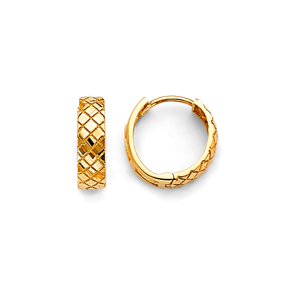 14K Yellow Gold Huggies Earrings