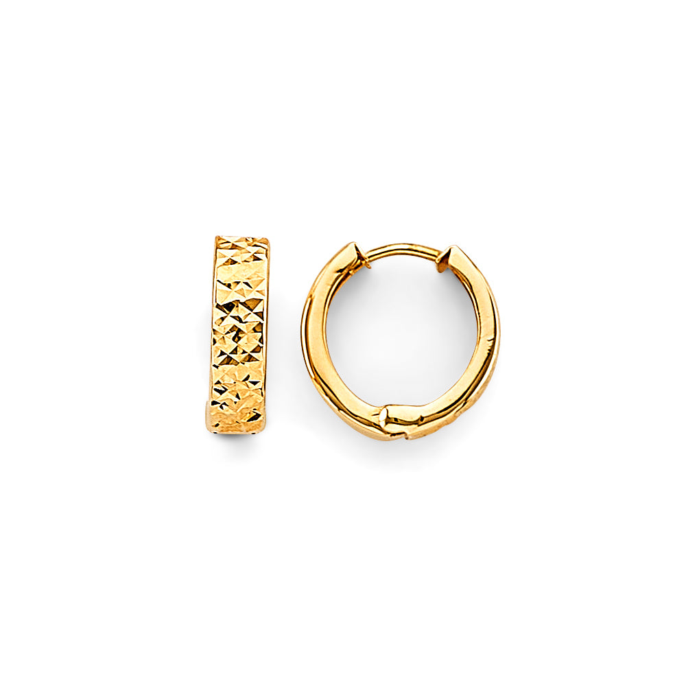 14K Yellow Gold Huggies Earrings