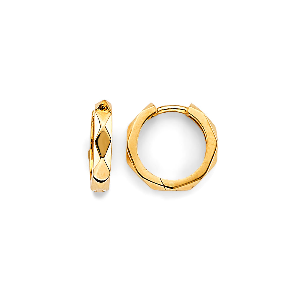 14K Yellow Gold Huggies Earrings