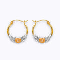 14K Yellow White Rose Gold Small Huggies Earring
