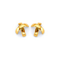 14K Yellow Gold X-Style Push Back Earring