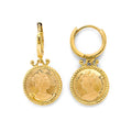 14K Yellow Gold Queen Elizabeth Earring / Set