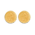 14K Yellow Gold Queen Elizabeth Earring / Set