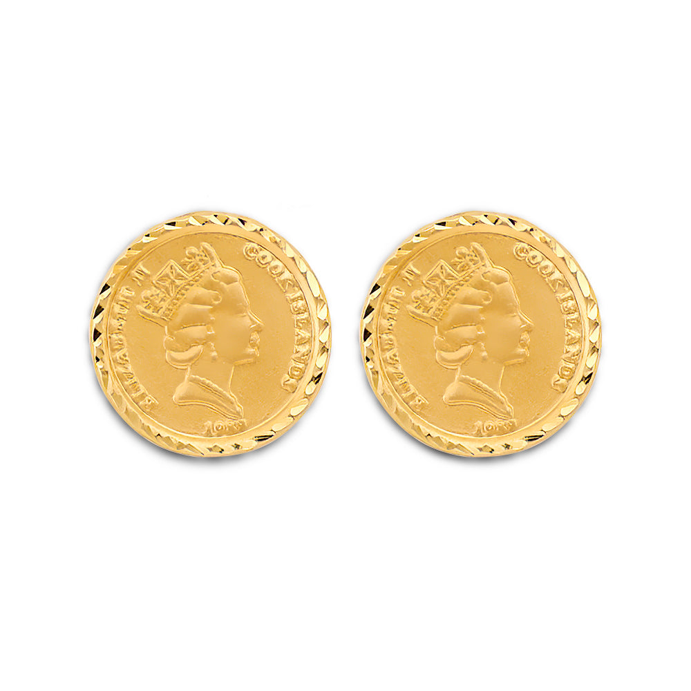14K Yellow Gold Queen Elizabeth Earring / Set